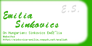 emilia sinkovics business card